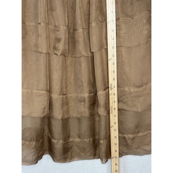 Huong Boutique Blouse‎ Tiered Skirt Set Women Small Brown Black Dainty Academia - Picture 9 of 12